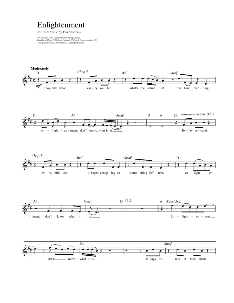 Enlightenment Piano scores gallery preview page 1