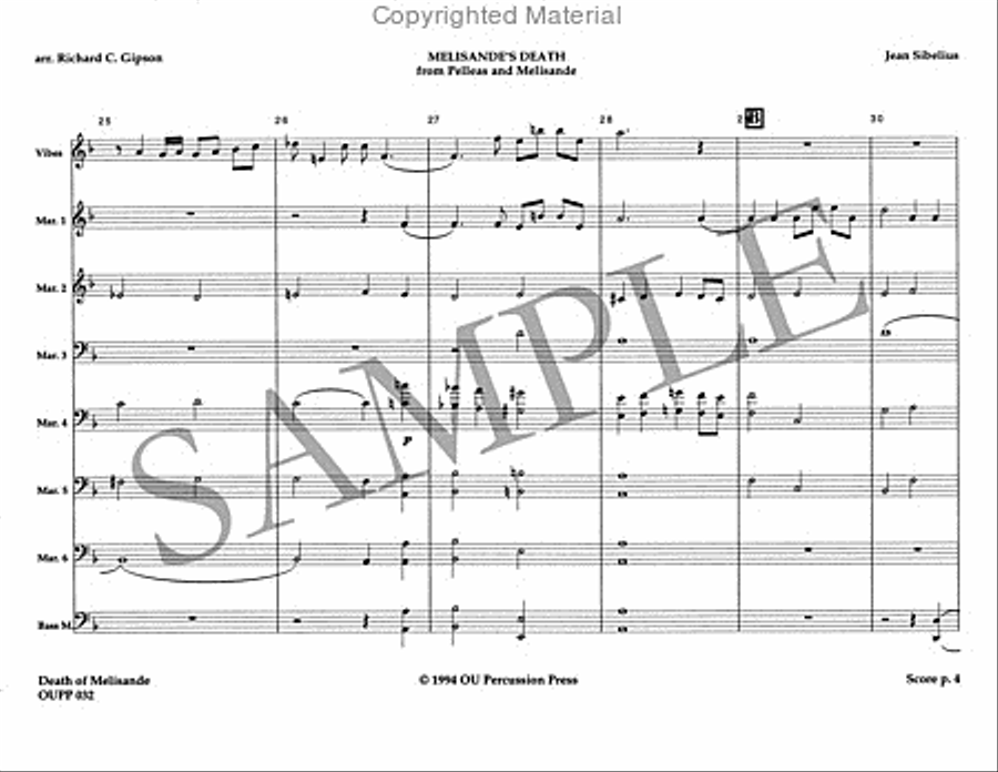 Melisande's Death Percussion Ensemble scores gallery preview page 5