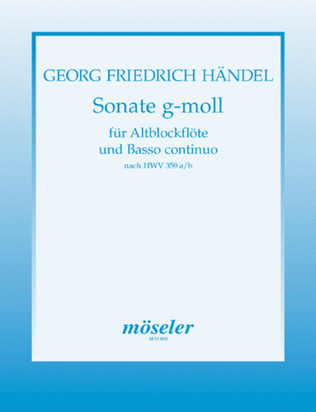 Sonata G minor HWV 359a/b
