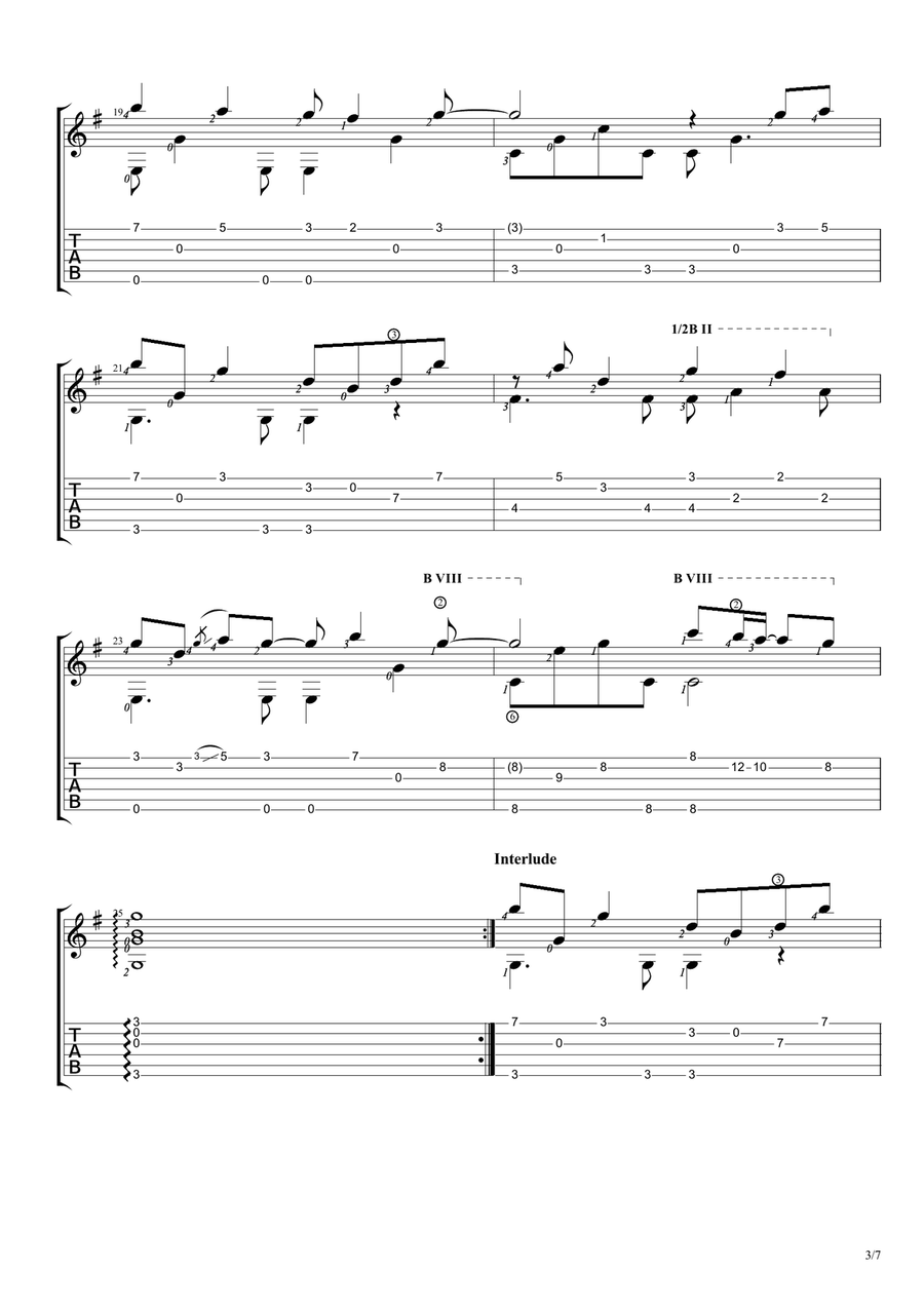 California King Bed Acoustic Guitar scores gallery preview page 3