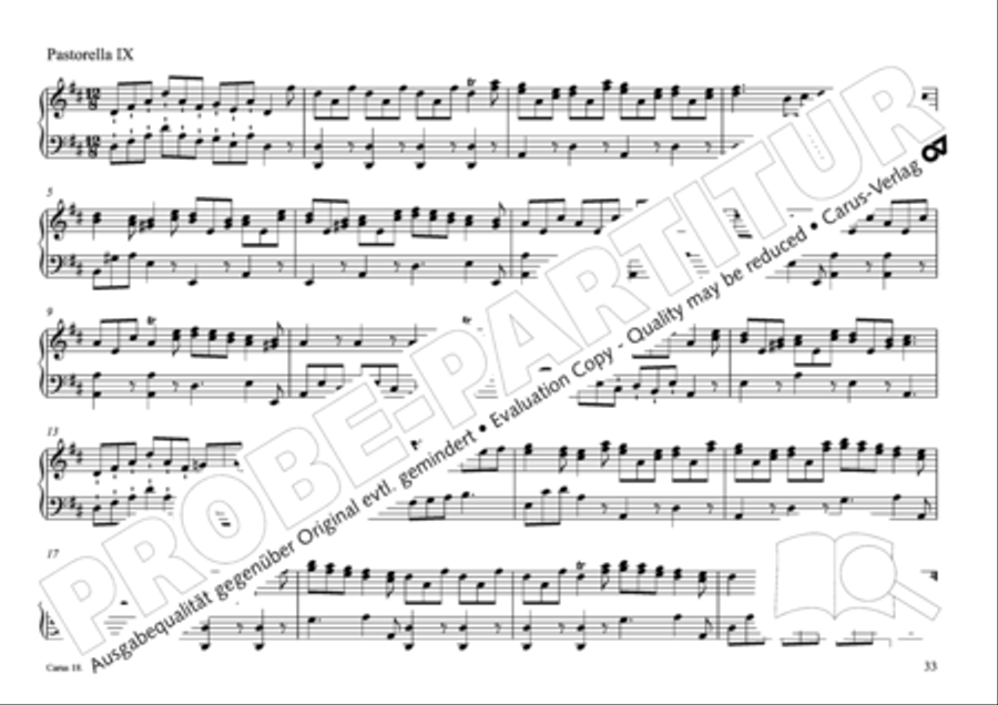 Pastoral music for organ, vol. 2: Germany, Bohemia, Austria, South Tyrol Organ Solo scores gallery preview page 34