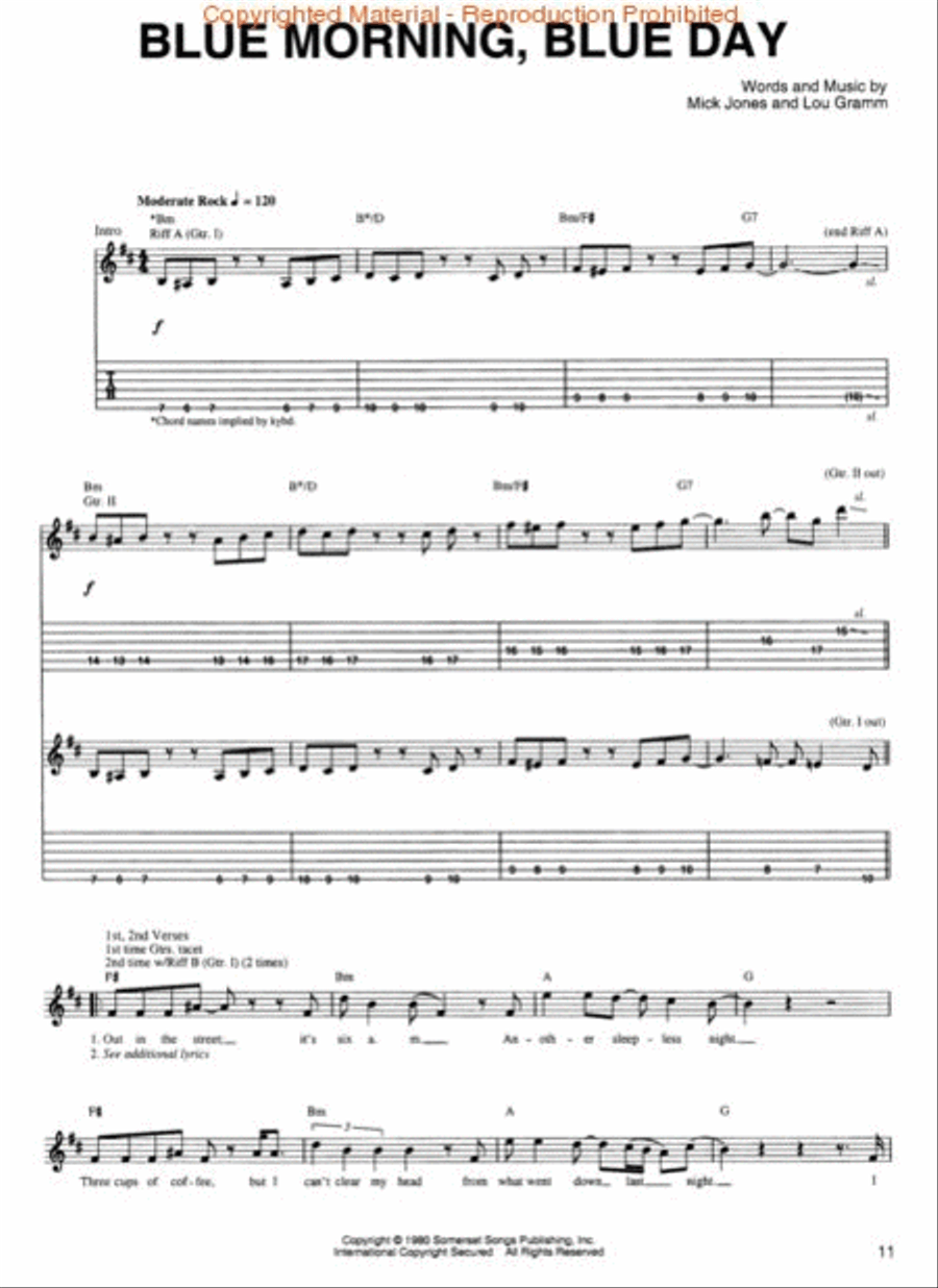 The Best of Foreigner Electric Guitar scores gallery preview page 2