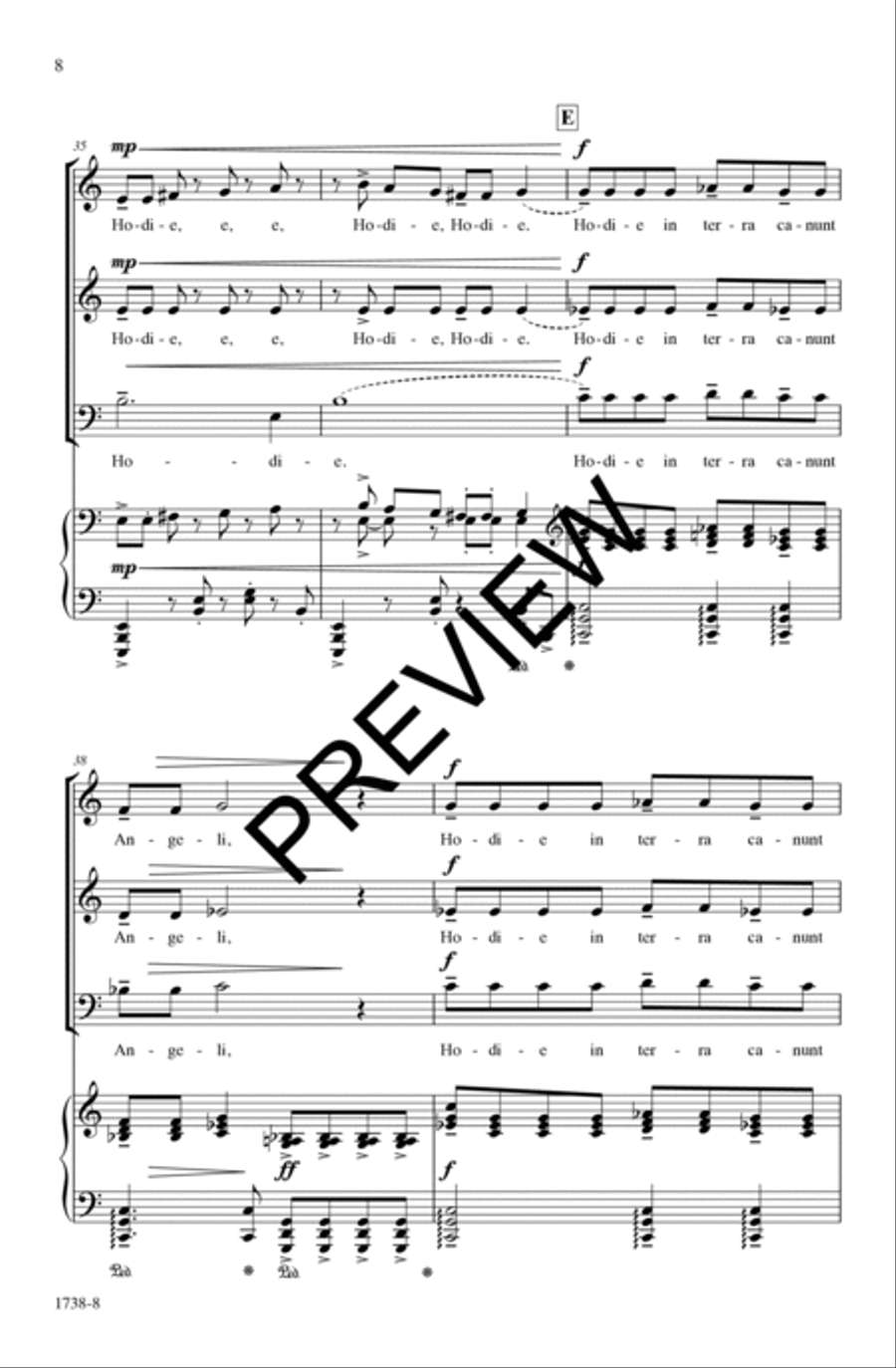 Hodie 3-Part scores gallery preview page 9