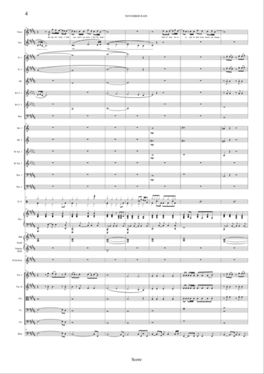 November Rain Full Orchestra scores gallery preview page 4