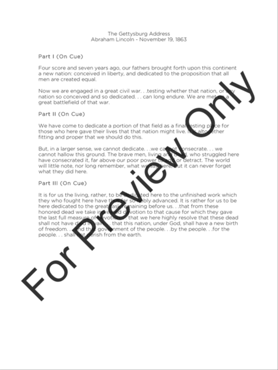 Lincoln At Gettysburg Concert Band scores gallery preview page 4
