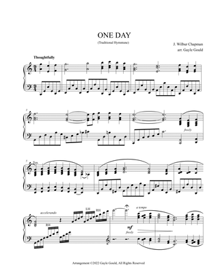 Book cover for One Day -- Piano Solo, Advanced