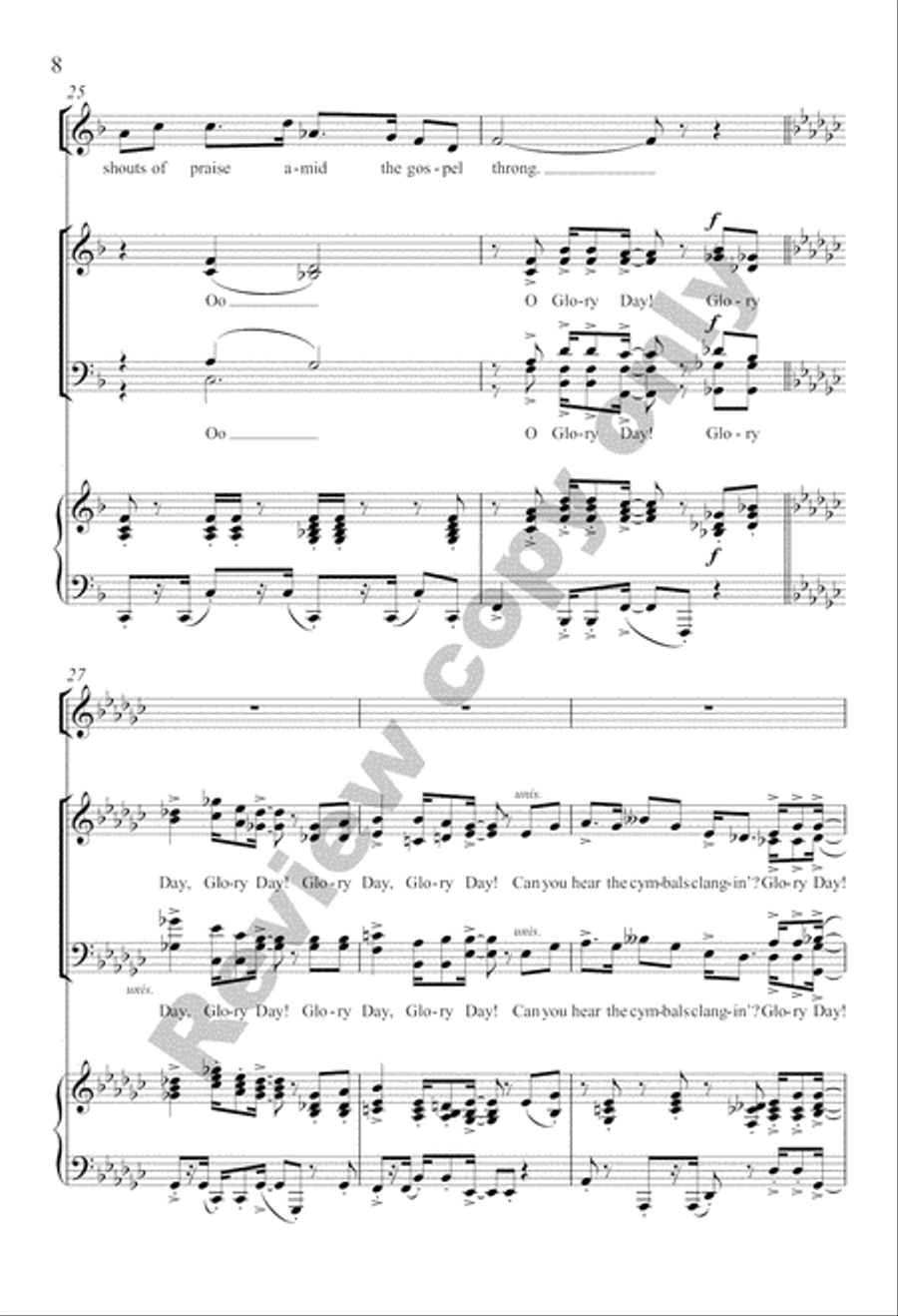 Three Gospel Choruses Divisi scores gallery preview page 27
