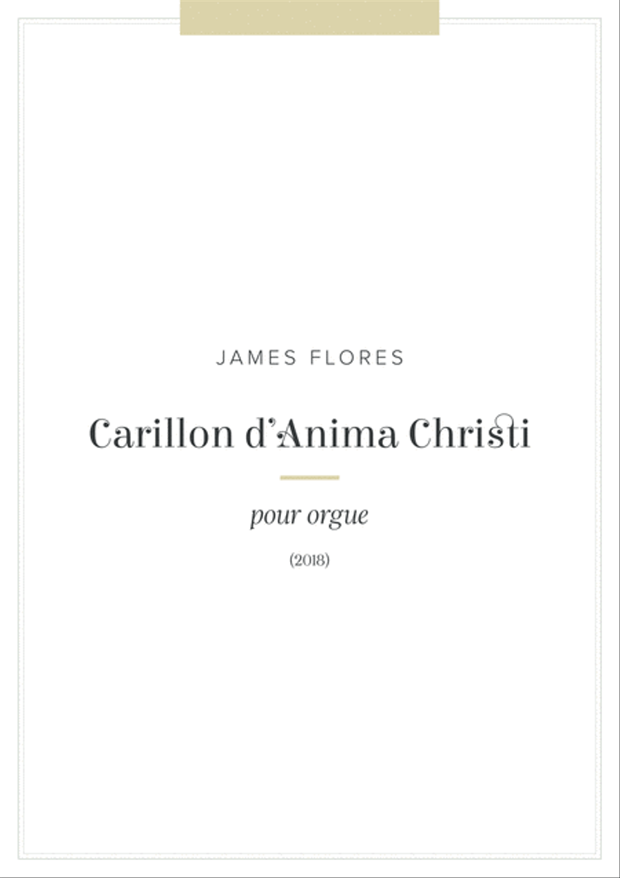 Carillon d'Anima Christi Organ Solo scores gallery preview page 1