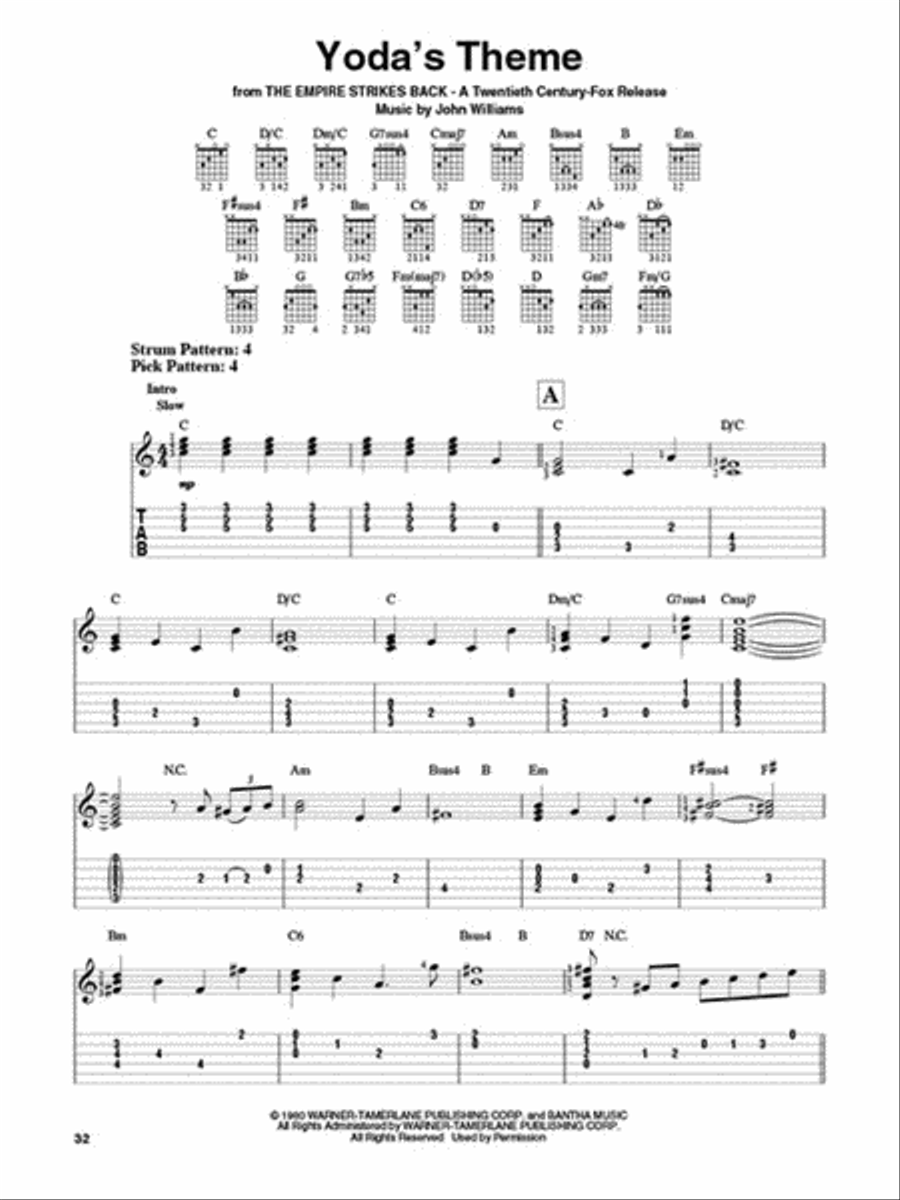 Star Wars Guitar Tablature scores gallery preview page 5