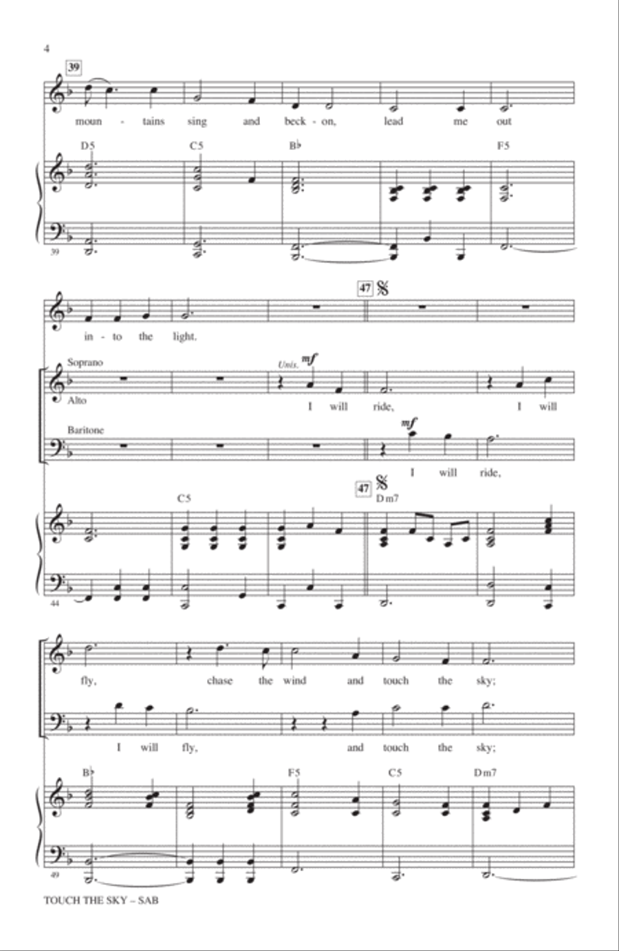 Touch The Sky (From Brave) (arr. Mac Huff) 3-Part scores gallery preview page 3