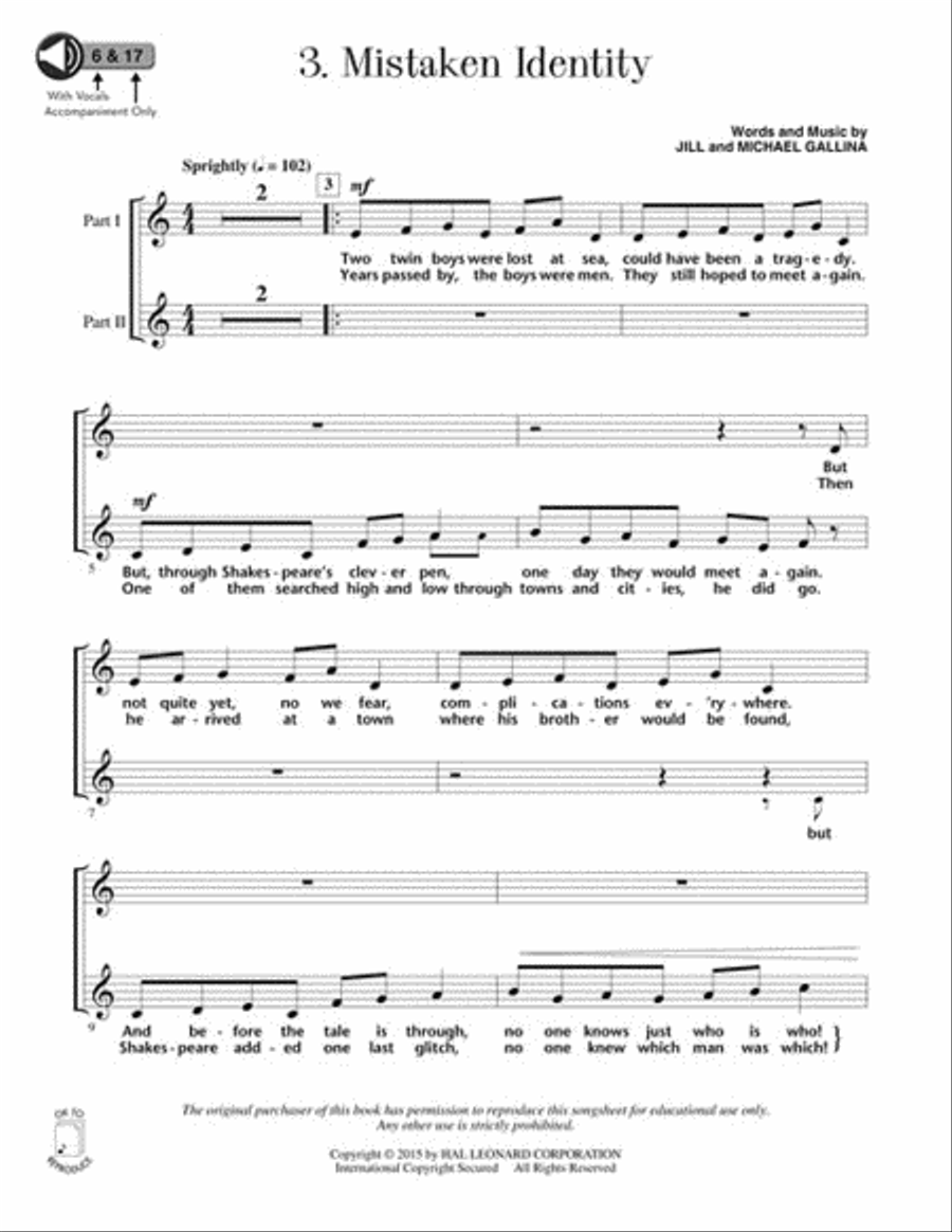 Shake It Up with Shakespeare Choir scores gallery preview page 4