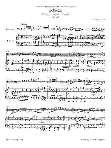 Scherzo in D minor Op. 6