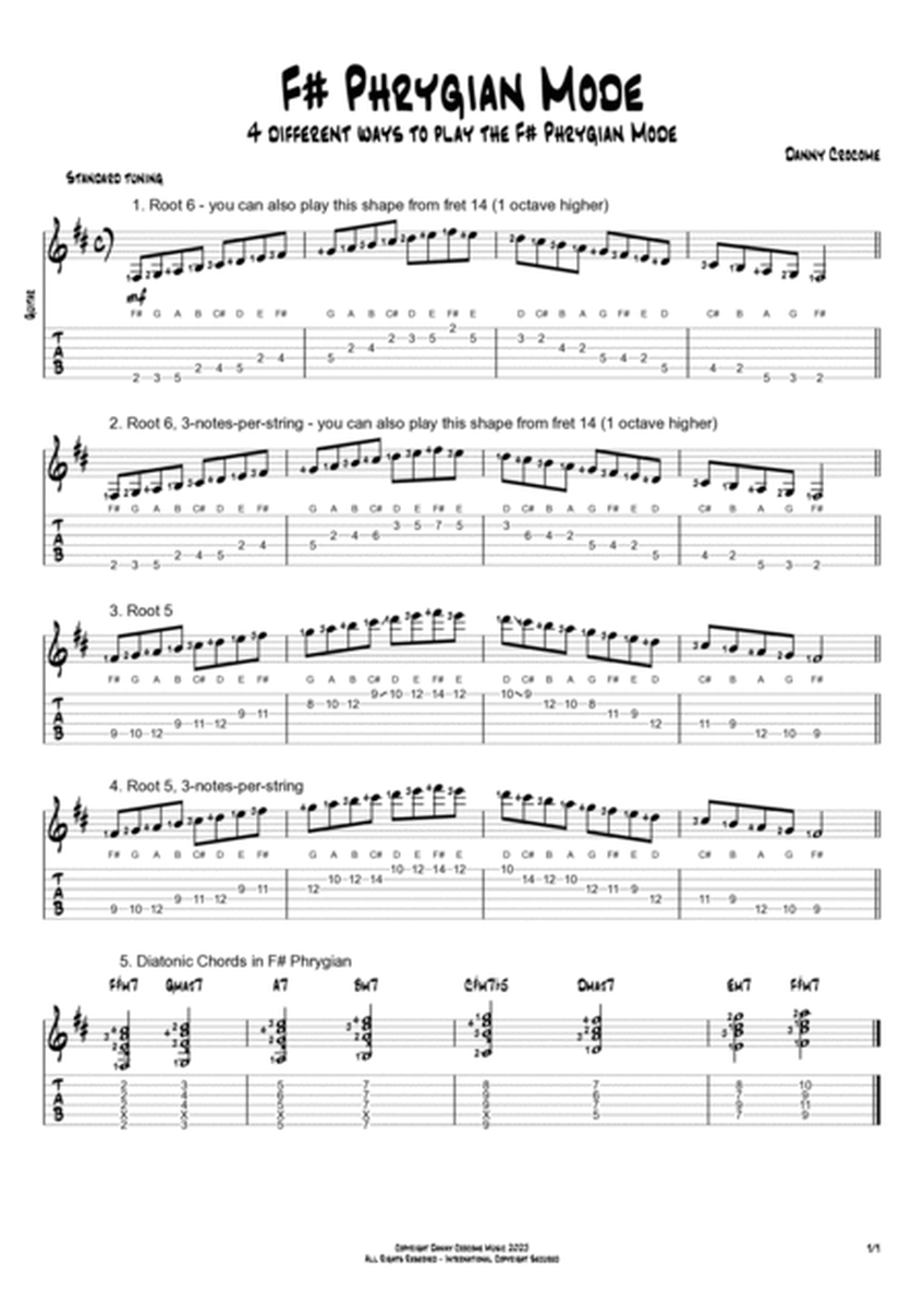 The Modes of D Major (Scales for Guitarists)