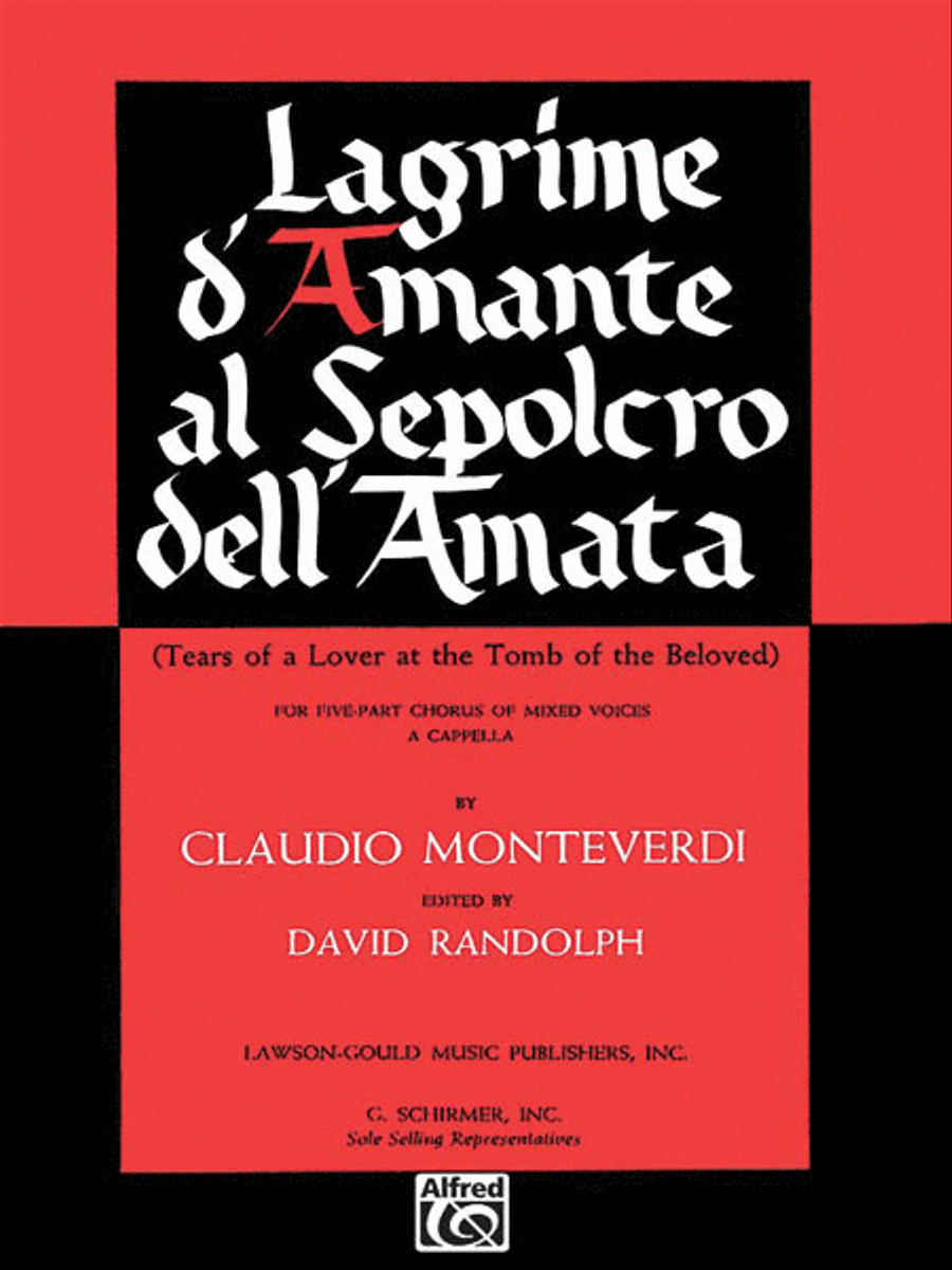 Lagrime d'Amante al Sepolcro dell Amata (Tears of a Lover at the Tomb of the Beloved) 4-Part scores gallery preview page 1