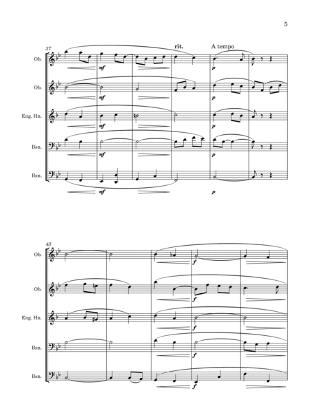 William Montgomery | A Dream (arr. for Double-Reed Quintet) image number null