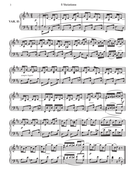 5 VARIATIONS on RULE BRITANNIA WoO 79 by BEETHOVEN - PIANO SOLO. image number null
