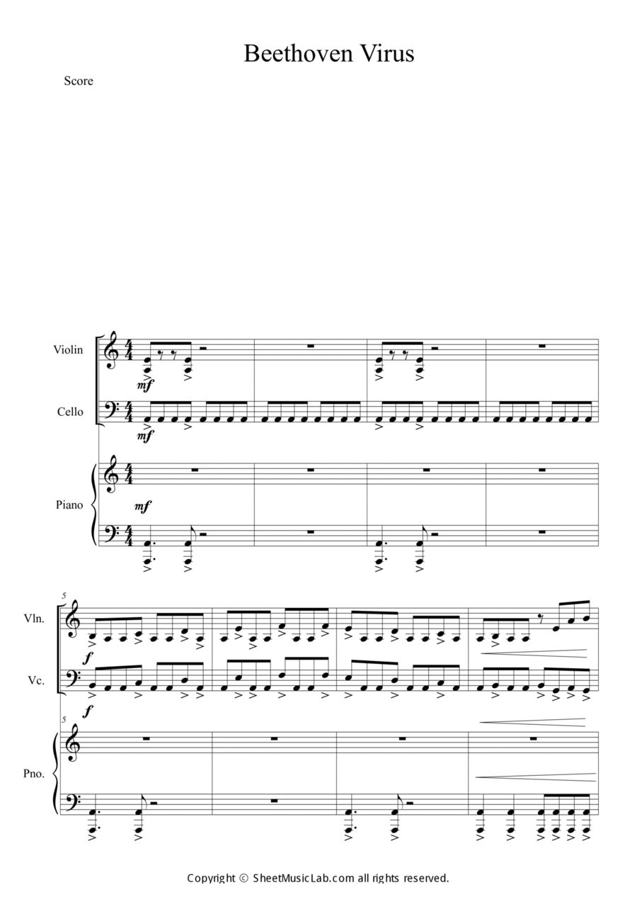 Beethoven Virus Piano Trio scores gallery preview page 1