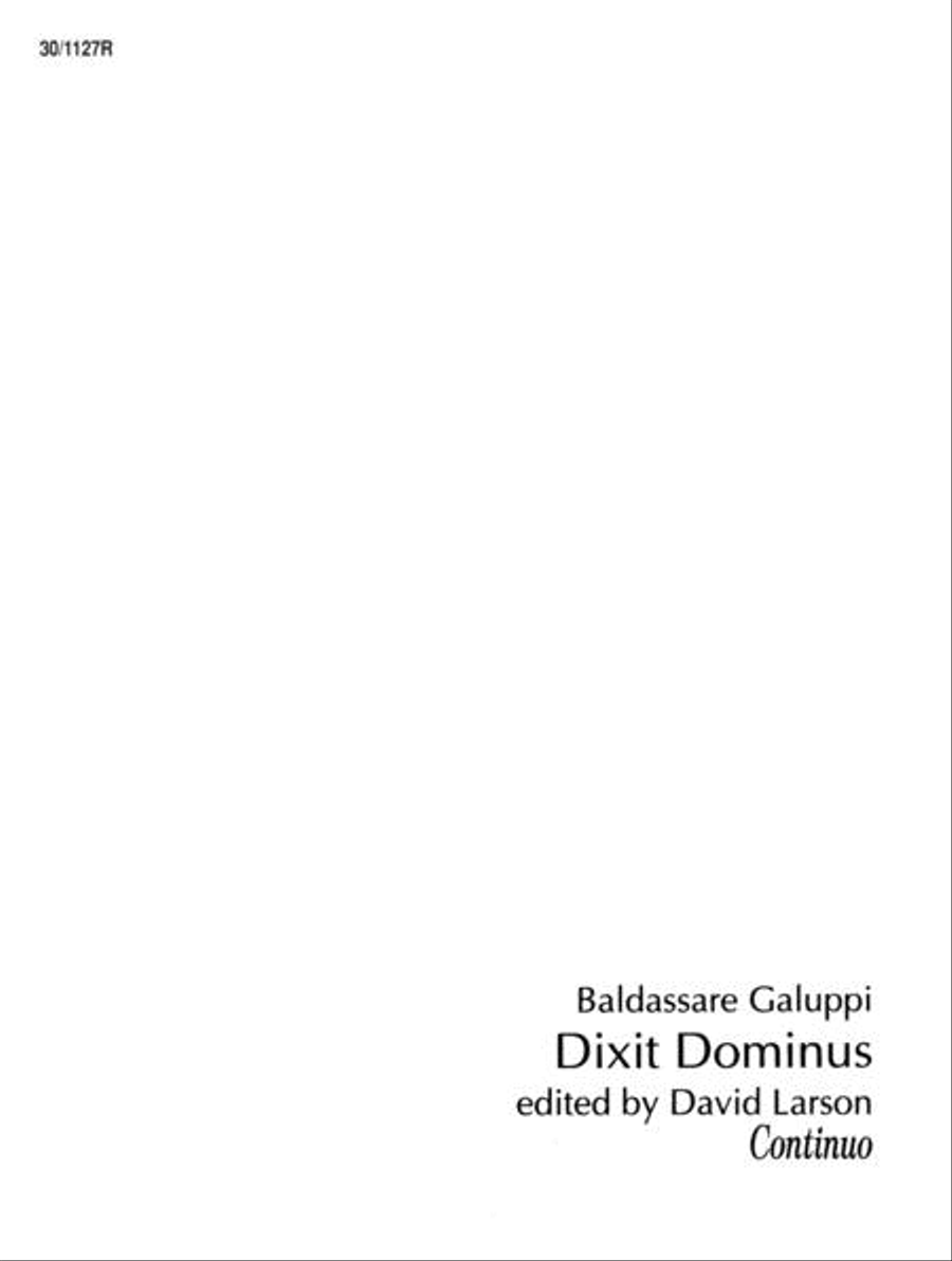 Dixit Dominus - Continuo Basso Continuo scores gallery preview page 1