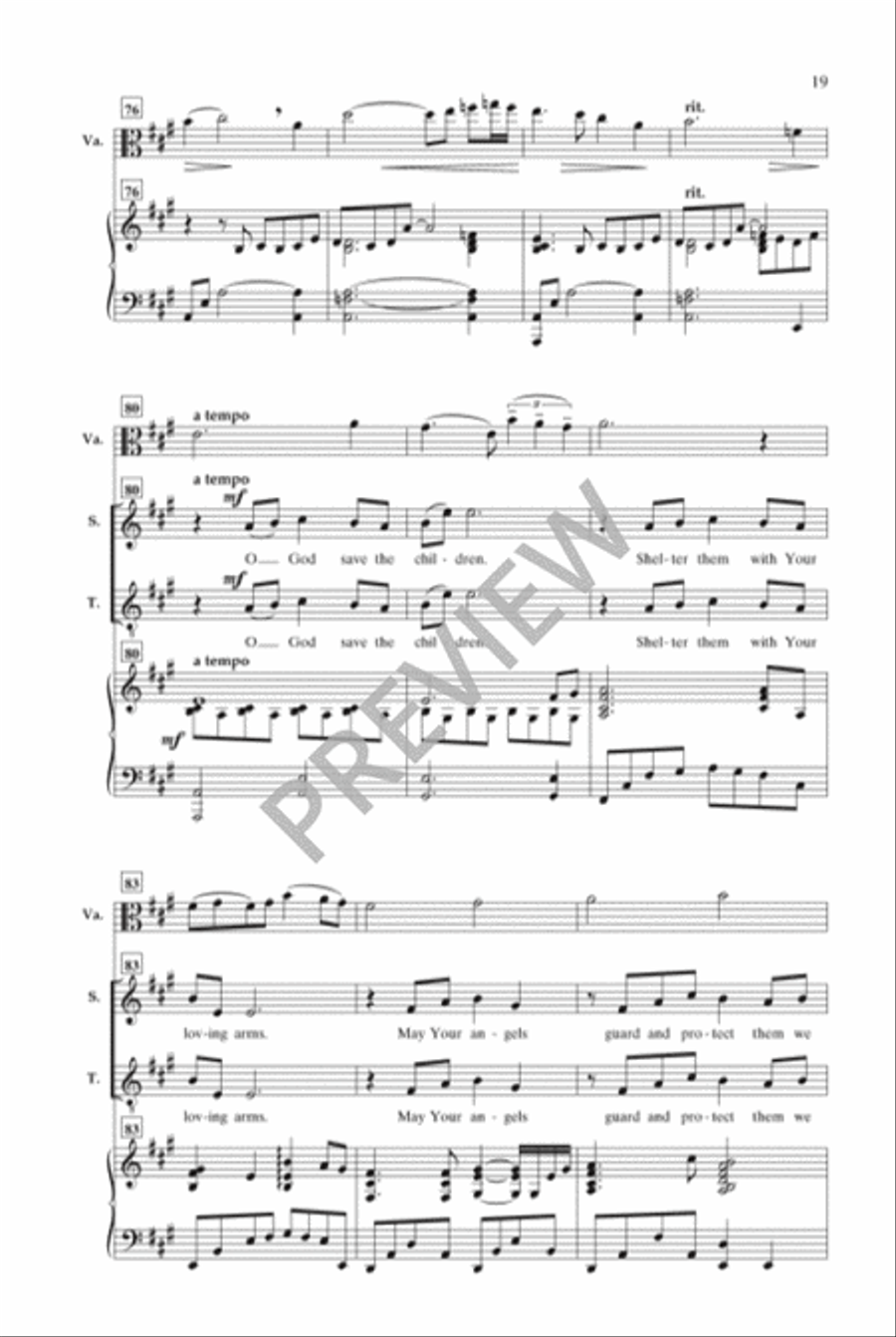 For the Sake of Our Children 4-Part scores gallery preview page 20