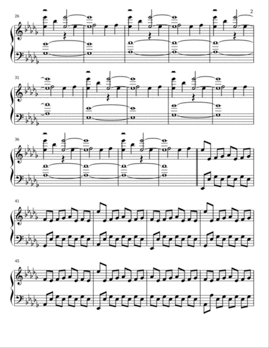 Flinton 1. The Well Outside Piano Solo scores gallery preview page 2