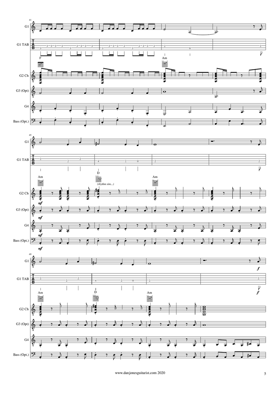 Apache Guitar Ensemble scores gallery preview page 6
