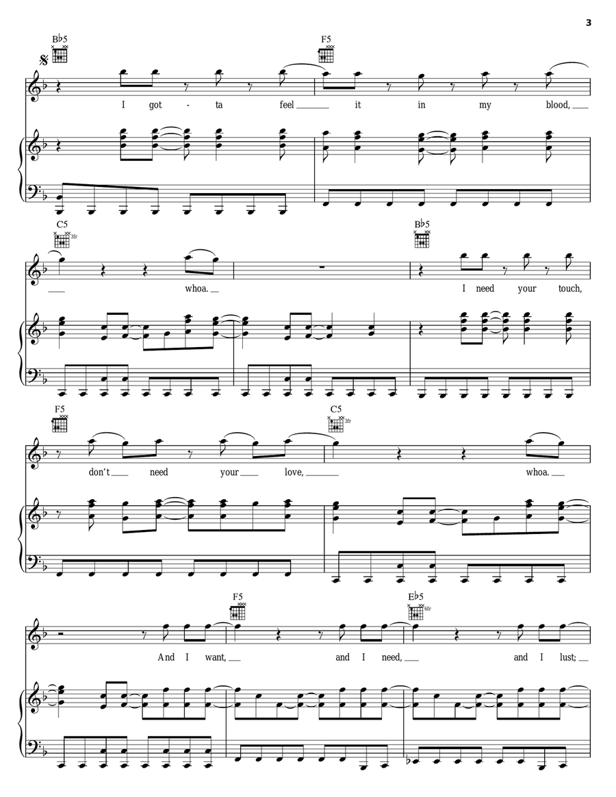 Animal Piano, Vocal, Guitar scores gallery preview page 3