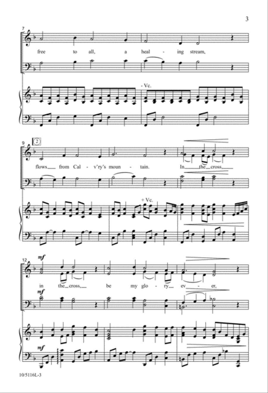 Near the Cross Near the Cross 4-Part scores gallery preview page 3