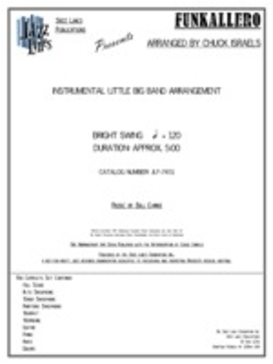 Funkallero Big Band scores gallery preview page 1