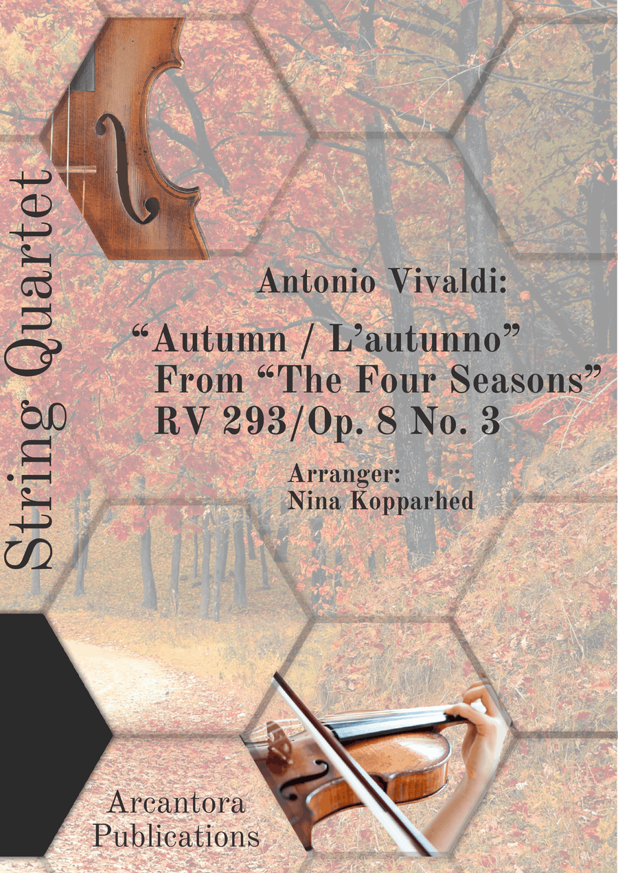 Book cover for Vivaldi: Autumn (complete) for String Quartet