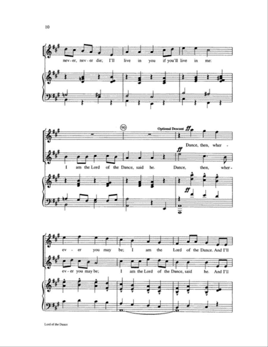 Lord of the Dance Unison Choir scores gallery preview page 11