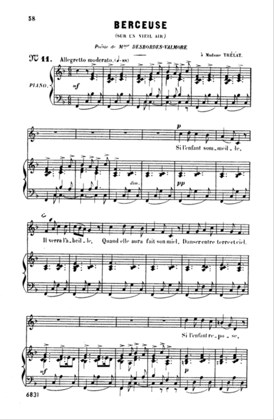 Bizet: Twenty Melodies-- Soprano or Tenor (French) Voice scores gallery preview page 1