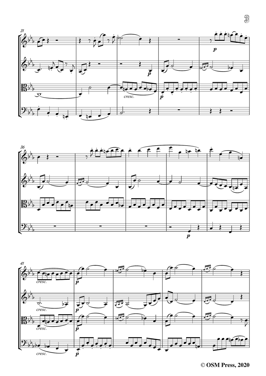 Beethoven-String Quartet No.4 in c minor,Op.18 No.4 String Quartet scores gallery preview page 5