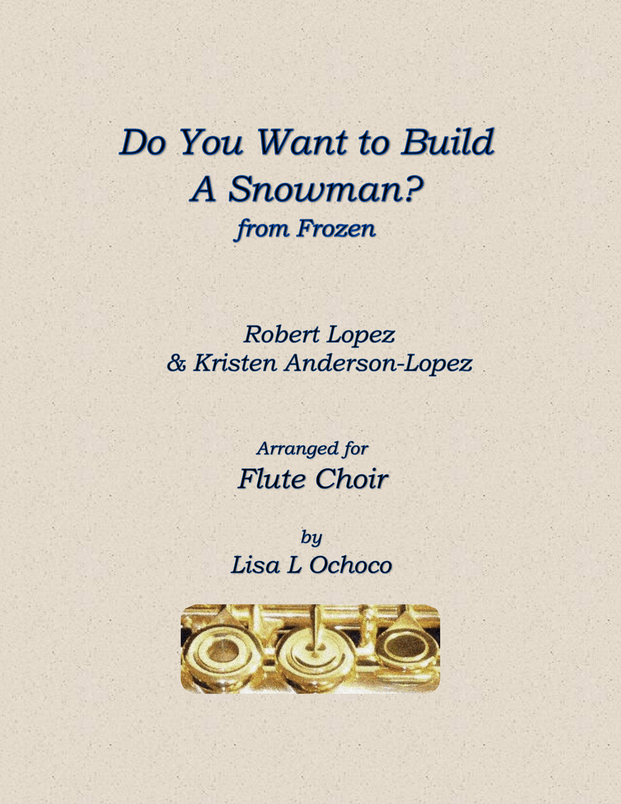 Do You Want To Build A Snowman? Flute Choir scores gallery preview page 1