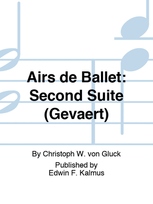 Airs de Ballet: Second Suite (Gevaert)