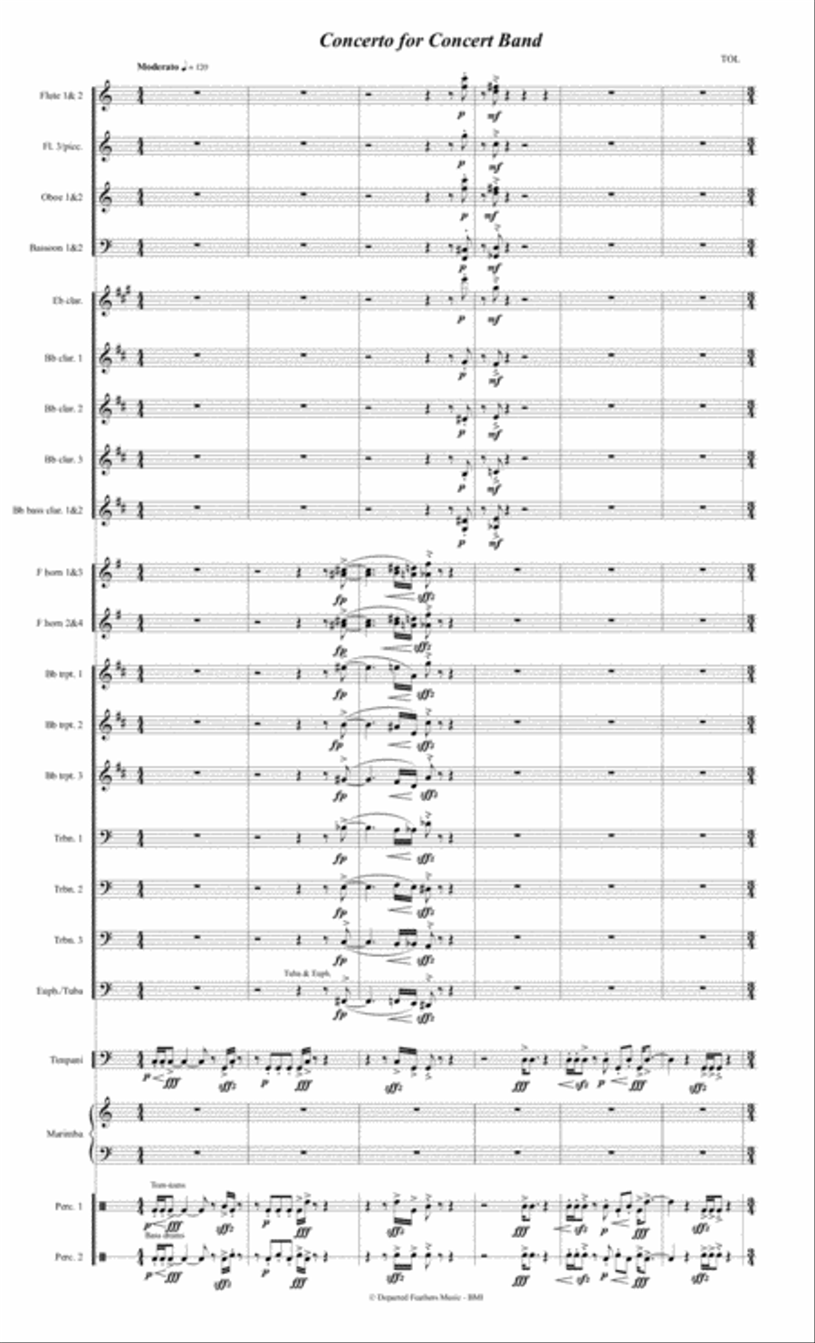 Concerto for Concert Band (2011) full score Concert Band scores gallery preview page 3