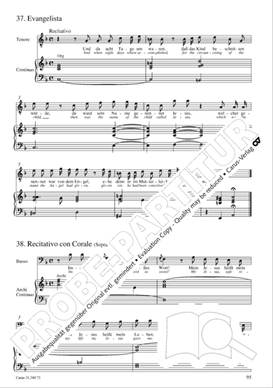 Christmas Oratorio (Weihnachtsoratorium, Teile IV-VI) 4-Part scores gallery preview page 16