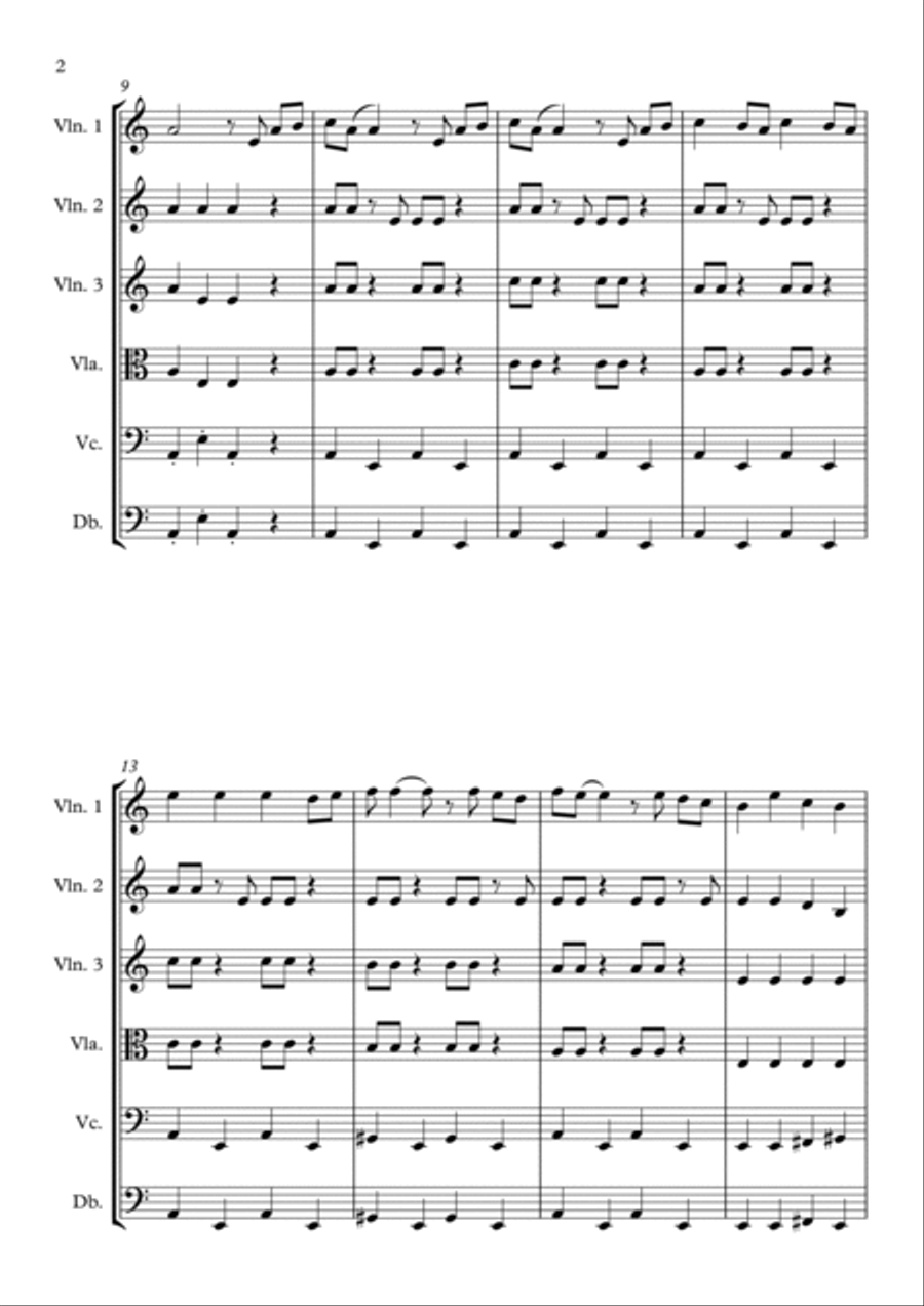 Bela Ciao Bela Ciao String Orchestra scores gallery preview page 2