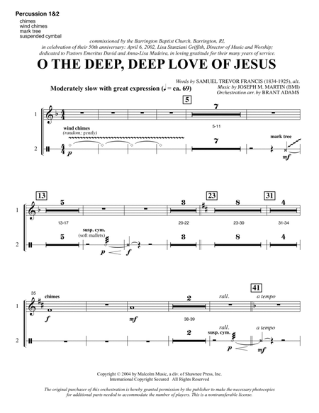 O The Deep, Deep Love Of Jesus (from Harvest Of Sorrows) - Percussion 1 & 2