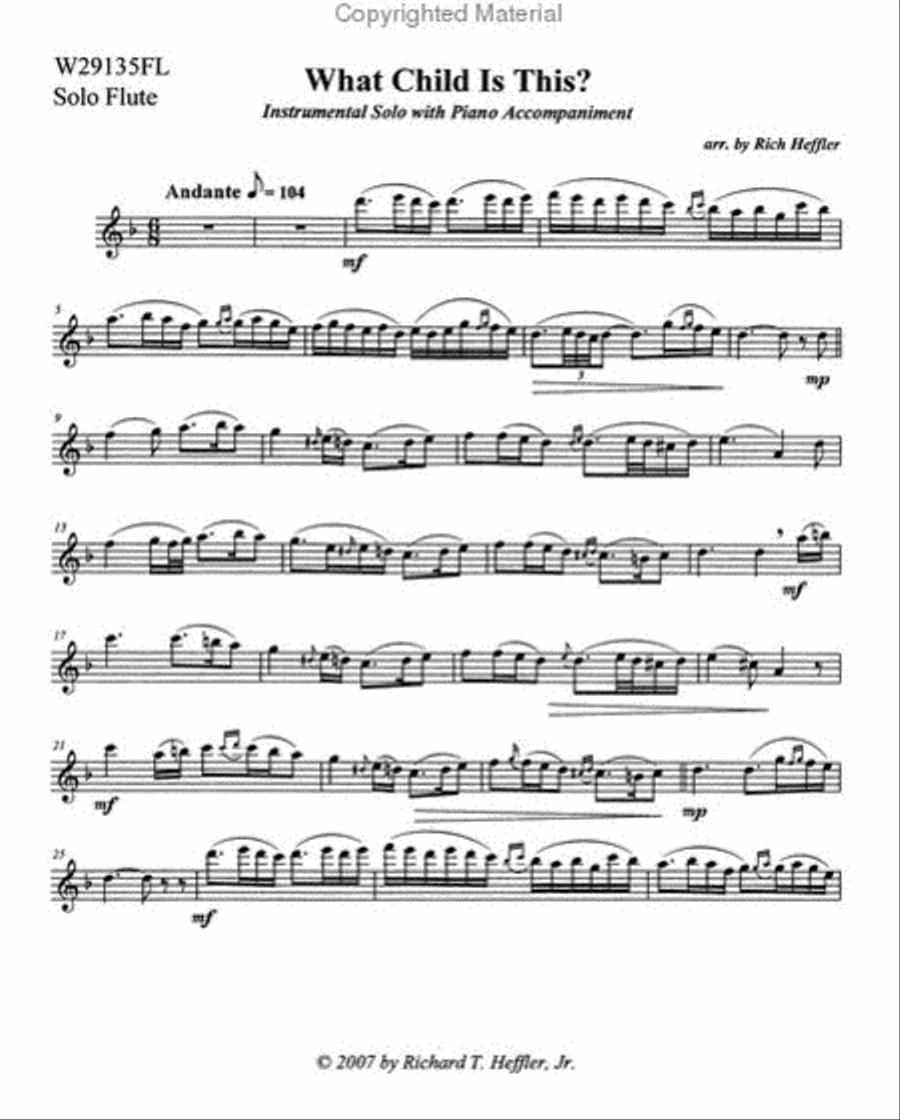 What Child Is This? Flute Solo scores gallery preview page 2