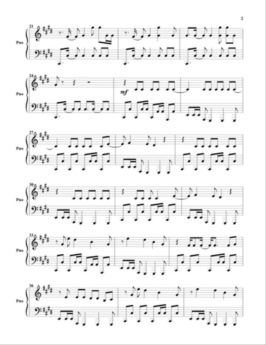 Stereo Love Stereo Love Piano Solo scores gallery preview page 2