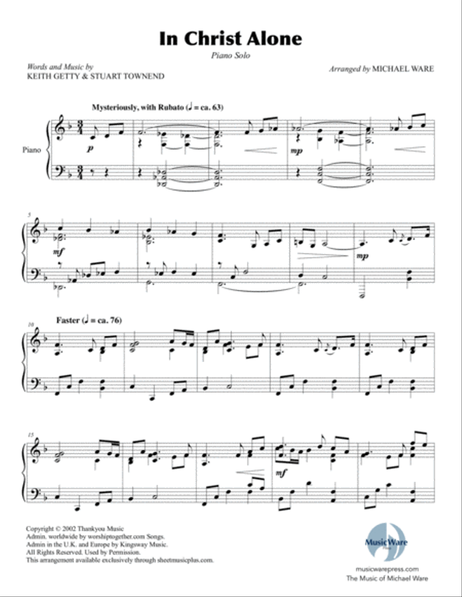 In Christ Alone Piano scores gallery preview page 2