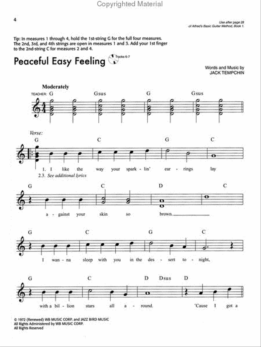 Alfred's Basic Guitar Pop Songs, Book 1 & 2 Electric Guitar scores gallery preview page 2