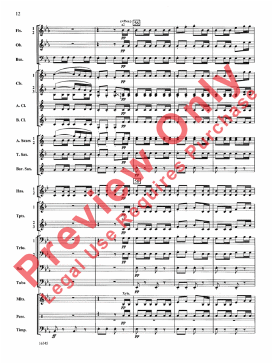 William Tell Overture Concert Band scores gallery preview page 13