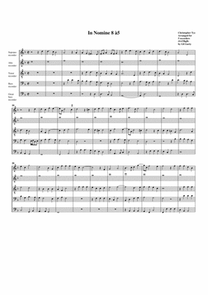 In Nomine no.8 a5 (arrangement for 5 recorders)