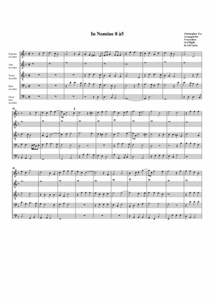 In Nomine no.8 a5 (arrangement for 5 recorders)