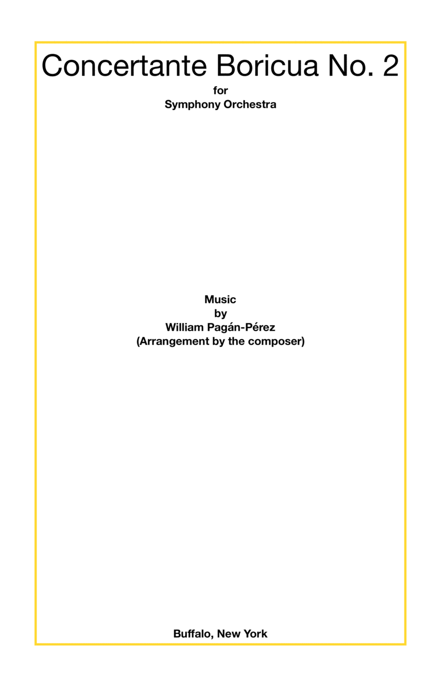 Concertante Boricua No. 2 For Symphony Orchestra Full Orchestra scores gallery preview page 1