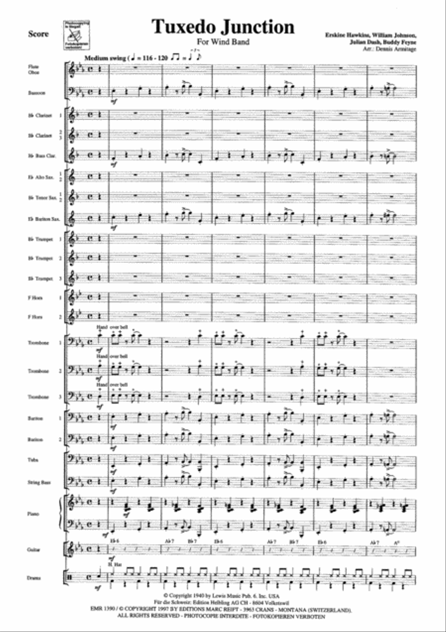 Tuxedo Junction Concert Band scores gallery preview page 4