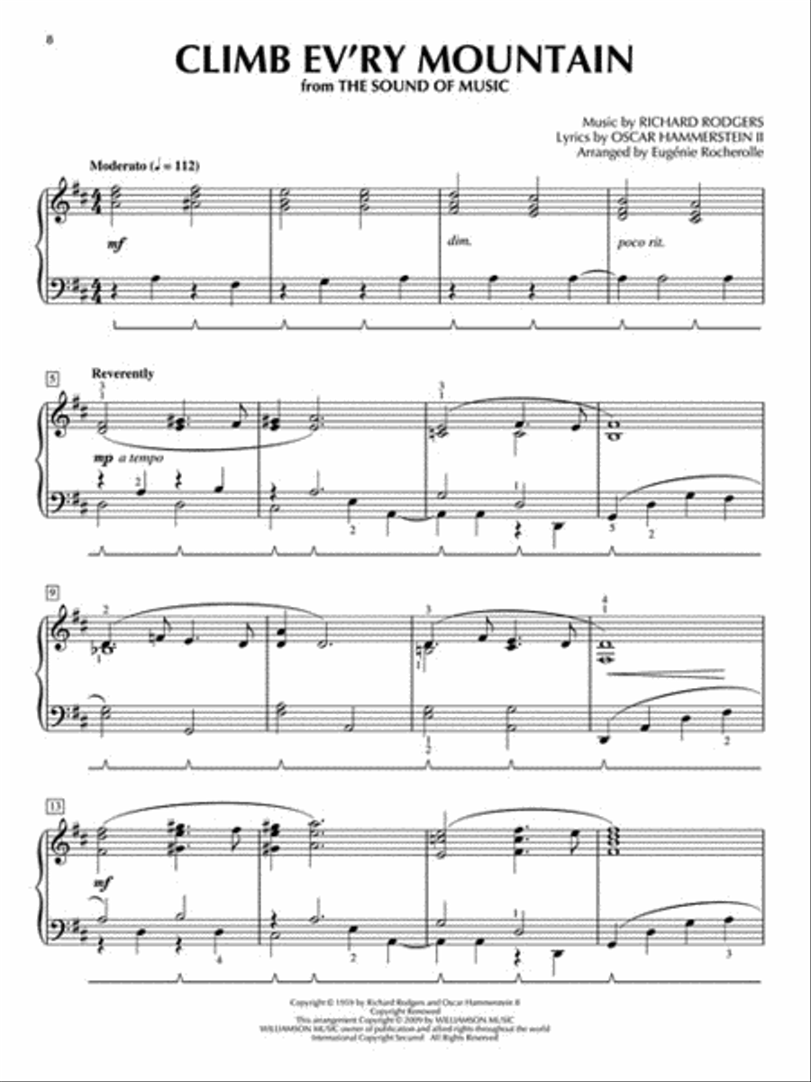 Rodgers & Hammerstein Selected Favorites Piano Solo scores gallery preview page 2