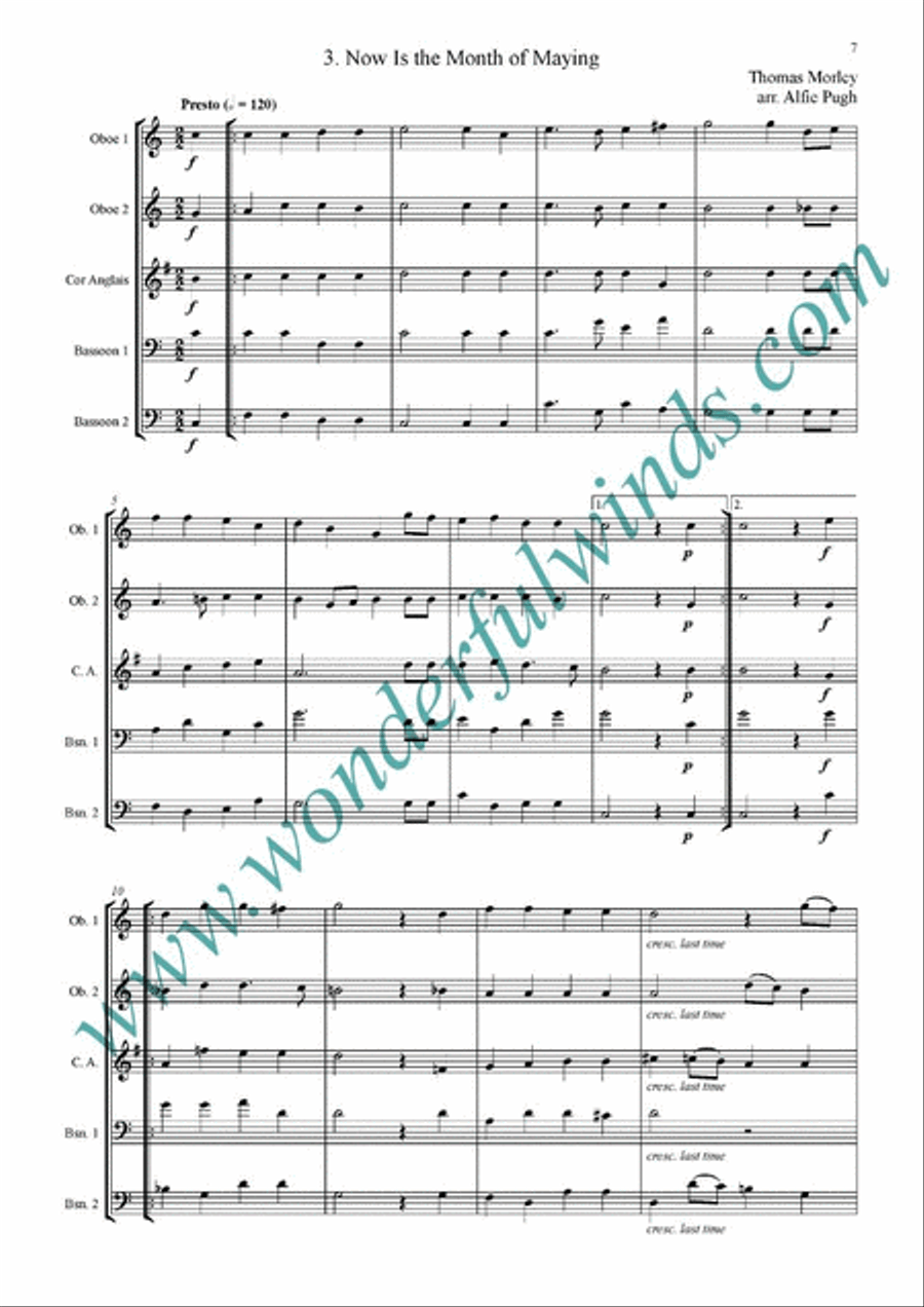 Three English Madrigals Bassoon scores gallery preview page 4