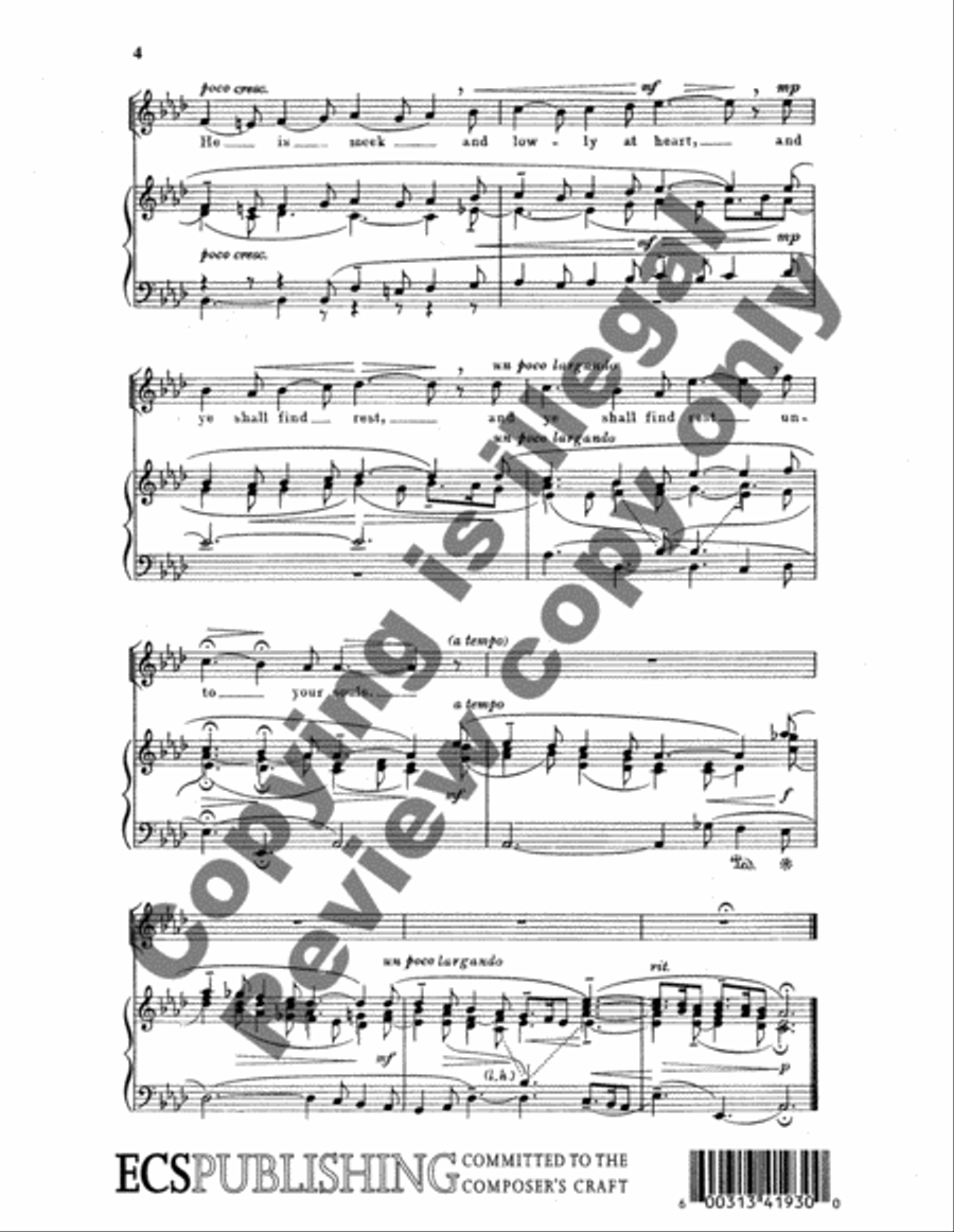Messiah: Come Unto Him Unison Choir scores gallery preview page 6